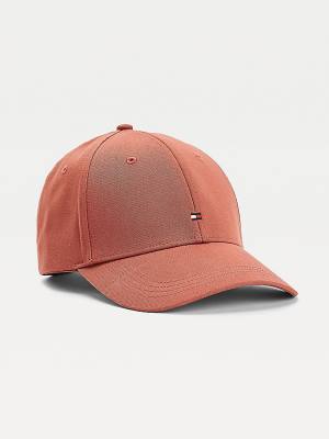 Tommy Hilfiger Organic Pamut Flag Embroidery Cap Kalap Férfi Barna | TH893AYT