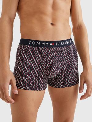 Tommy Hilfiger Original All-Over Print Trunks Fehérnemű Férfi Fekete | TH852VWI