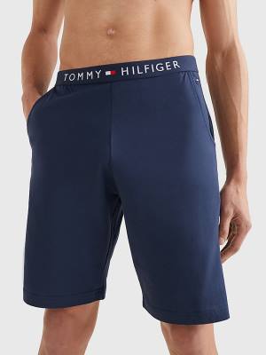 Tommy Hilfiger Original Jersey Logo Shorts Pizsama Férfi Kék | TH823DAH