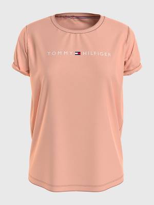 Tommy Hilfiger Original Logo Turn-Back Cuff Póló Női Rózsaszín | TH079OPG