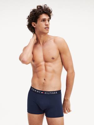 Tommy Hilfiger Original Stretch Logo Waistband Trunks Fehérnemű Férfi Kék | TH568OXI