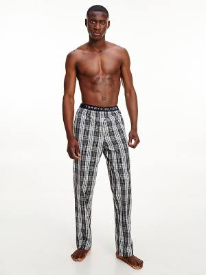 Tommy Hilfiger Original Woven Print Bottoms Pizsama Férfi Lila | TH451SRU