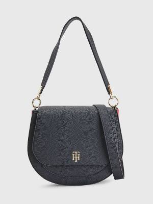 Tommy Hilfiger Pebble Grain Saddle Táska Női Kék | TH147WGK