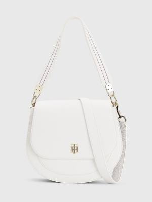 Tommy Hilfiger Pebble Grain Saddle Táska Női Fehér | TH236RDG