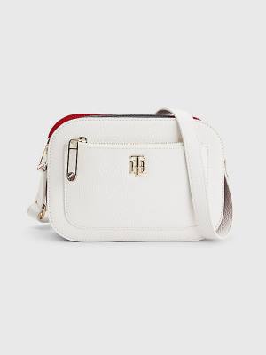 Tommy Hilfiger Pebble Grain Signature Camera Táska Női Fehér | TH362XDU