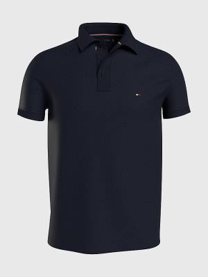 Tommy Hilfiger Plus Bubble Weave Póló Férfi Kék | TH317GYE