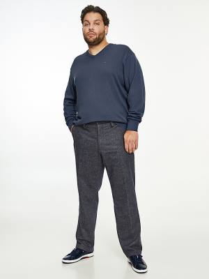 Tommy Hilfiger Plus Denton Fitted Straight Wool-Look Nadrág Férfi Kék | TH540QDS