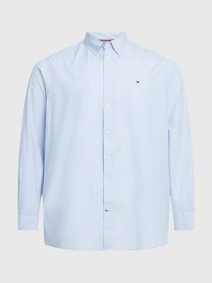 Tommy Hilfiger Plus Natural Soft Poplin Regular Fit Ingek Férfi Kék | TH498QCY