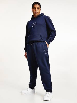 Tommy Hilfiger Plus Organic Pamut Flex Fleece Joggers Nadrág Férfi Kék | TH564PGA