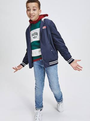 Tommy Hilfiger Recycled Bomber Kabát Lány Kék | TH407SEV