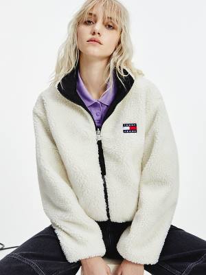 Tommy Hilfiger Recycled Reversible Sherpa Kabát Női Fekete | TH892BPS