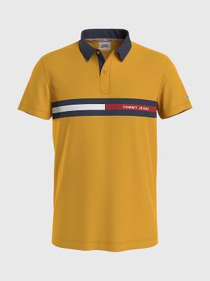 Tommy Hilfiger Regular Fit Póló Férfi Sárga | TH267KFH