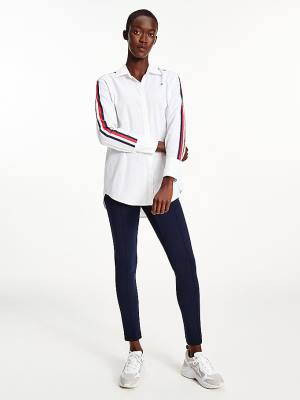 Tommy Hilfiger Relaxed Fit Girlfriend Ingek Női Fehér | TH687VRO