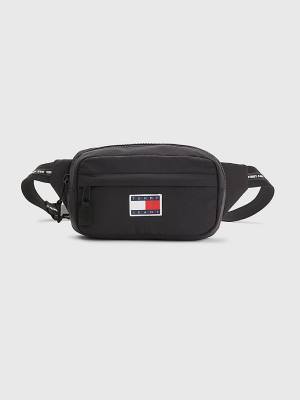 Tommy Hilfiger Repeat Logo Bumbag Táska Férfi Fekete | TH073SAK