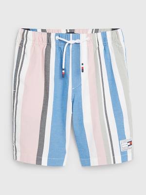 Tommy Hilfiger Retro Stripe Pull-On Shorts Nadrág Fiú Fehér | TH092YKZ