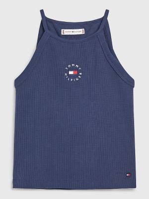 Tommy Hilfiger Rib-Knit Tank Top Póló Lány Kék | TH582YXI