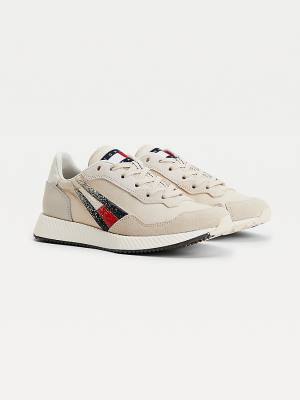 Tommy Hilfiger Ripstop Flag Klipsz Tornacipő Női Bézs | TH321IRC