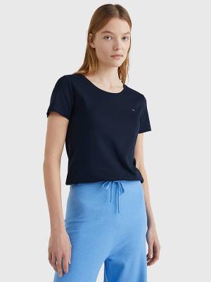 Tommy Hilfiger Round Neck Slim Fit Póló Női Kék | TH028SXP