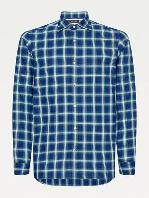 Tommy Hilfiger Shadow Check Slim Fit Ingek Férfi Kék | TH290UFX