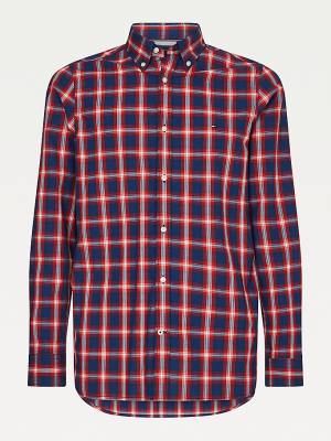 Tommy Hilfiger Shadow Check Slim Fit Ingek Férfi Kék | TH728PDJ