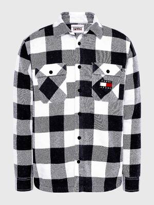 Tommy Hilfiger Sherpa Flannel Oversized Overshirt Ingek Férfi Fehér | TH205MES