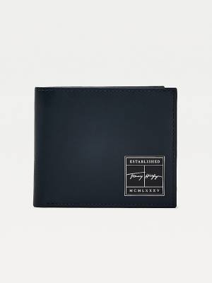 Tommy Hilfiger Signature Card And Coin Pénztárca Férfi Kék | TH694DJO