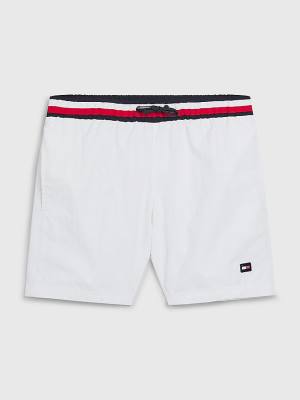 Tommy Hilfiger Signature Tape Mid Length Shorts Fürdőruha Fiú Fehér | TH046QBR