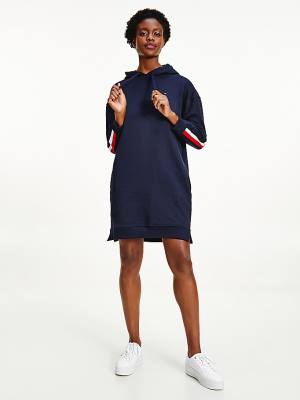 Tommy Hilfiger Signature Trim Ruha Női Kék | TH657LMG