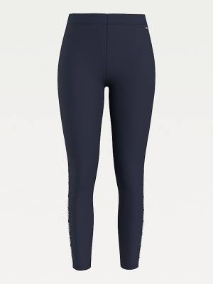 Tommy Hilfiger Skinny Logo Tape Leggings Női Kék | TH742APR