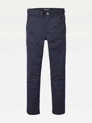 Tommy Hilfiger Slim Fit Chinos Nadrág Fiú Kék | TH017DUV