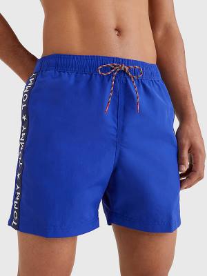 Tommy Hilfiger Slim Fit Mid Length Shorts Fürdőruha Férfi Kék | TH435XMG