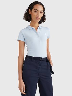 Tommy Hilfiger Slim Fit Póló Női Kék | TH746FJH