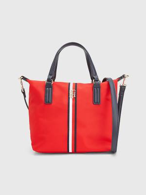 Tommy Hilfiger Small Signature Tote Táska Női Piros | TH293SAR