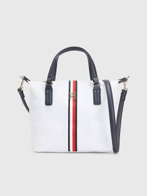 Tommy Hilfiger Small Signature Tote Táska Női Fehér | TH503ZQR