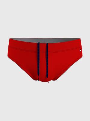 Tommy Hilfiger Solid Colour Briefs Fürdőruha Férfi Piros | TH275VGL