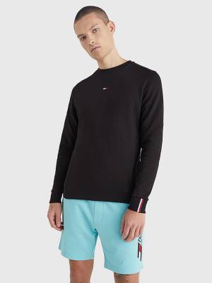 Tommy Hilfiger Sport Essential Organic Pamut Pulóver Férfi Fekete | TH165SZR