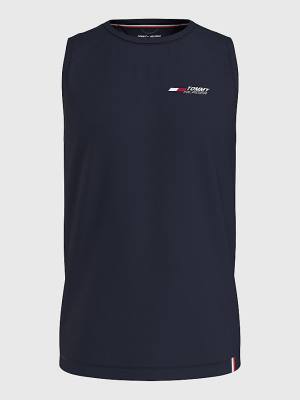 Tommy Hilfiger Sport Essential Performance Torna Tank Top Póló Férfi Kék | TH842SIV