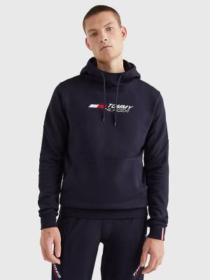 Tommy Hilfiger Sport Essential TH Cool Kapucnis Pulóver Férfi Kék | TH209TUA