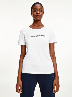 Tommy Hilfiger Sport Graphic Póló Női Fehér | TH687OWU