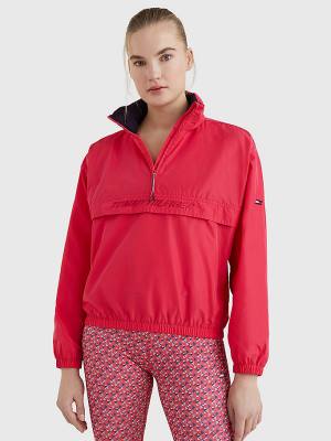 Tommy Hilfiger Sport Half-Zip Relaxed Fit Anorak Kabát Női Rózsaszín | TH480SKY