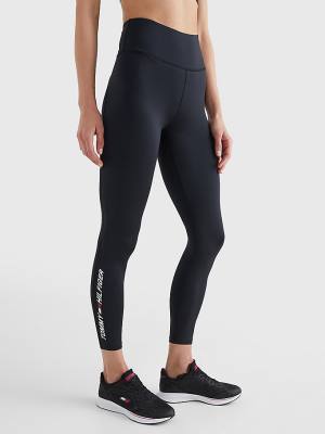 Tommy Hilfiger Sport High Rise 7/8 Leggings Női Fekete | TH198QUZ