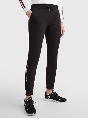 Tommy Hilfiger Sport Organic Pamut Joggers Nadrág Női Fekete | TH347UJP