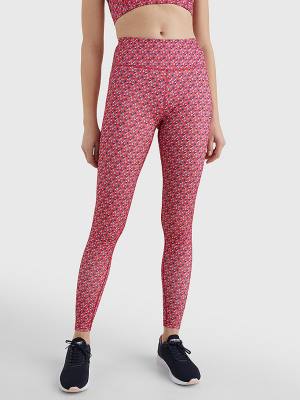 Tommy Hilfiger Sport Print Full Length Leggings Női Piros | TH173VJQ