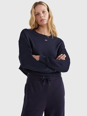 Tommy Hilfiger Sport Repeat Logo Pulóver Női Kék | TH651RTB