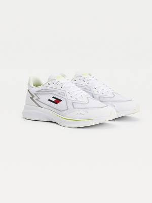 Tommy Hilfiger Sport Sleek Mixed Texture Tornacipő Női Fehér | TH701GLC