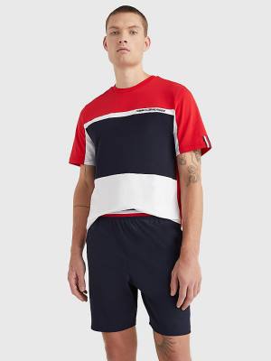 Tommy Hilfiger Sport TH Cool Colour-Blocked Póló Férfi Fehér | TH496AEG