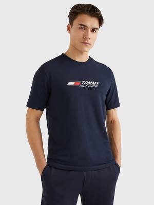 Tommy Hilfiger Sport TH Cool Essential Póló Férfi Kék | TH981CTG