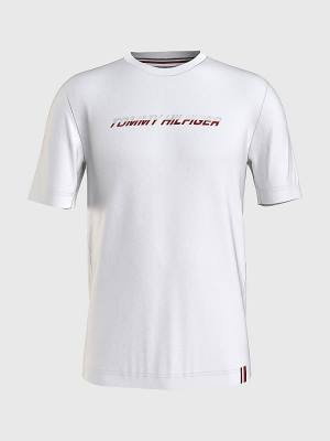 Tommy Hilfiger Sport TH Cool Graphic Póló Férfi Fehér | TH237RKE