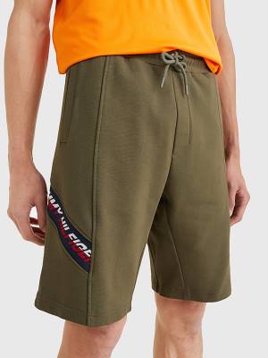 Tommy Hilfiger Sport TH Cool Organic Pamut Rövidnadrág Férfi Khaki | TH425XHP