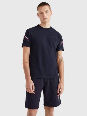 Tommy Hilfiger Sport TH Cool Tape Póló Férfi Kék | TH234UGH